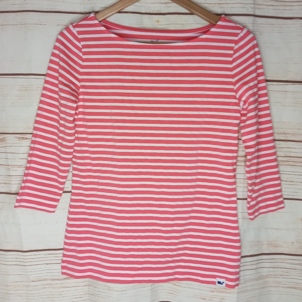 Vineyard Vines Stripe 3/4 sleeves size XS stretch